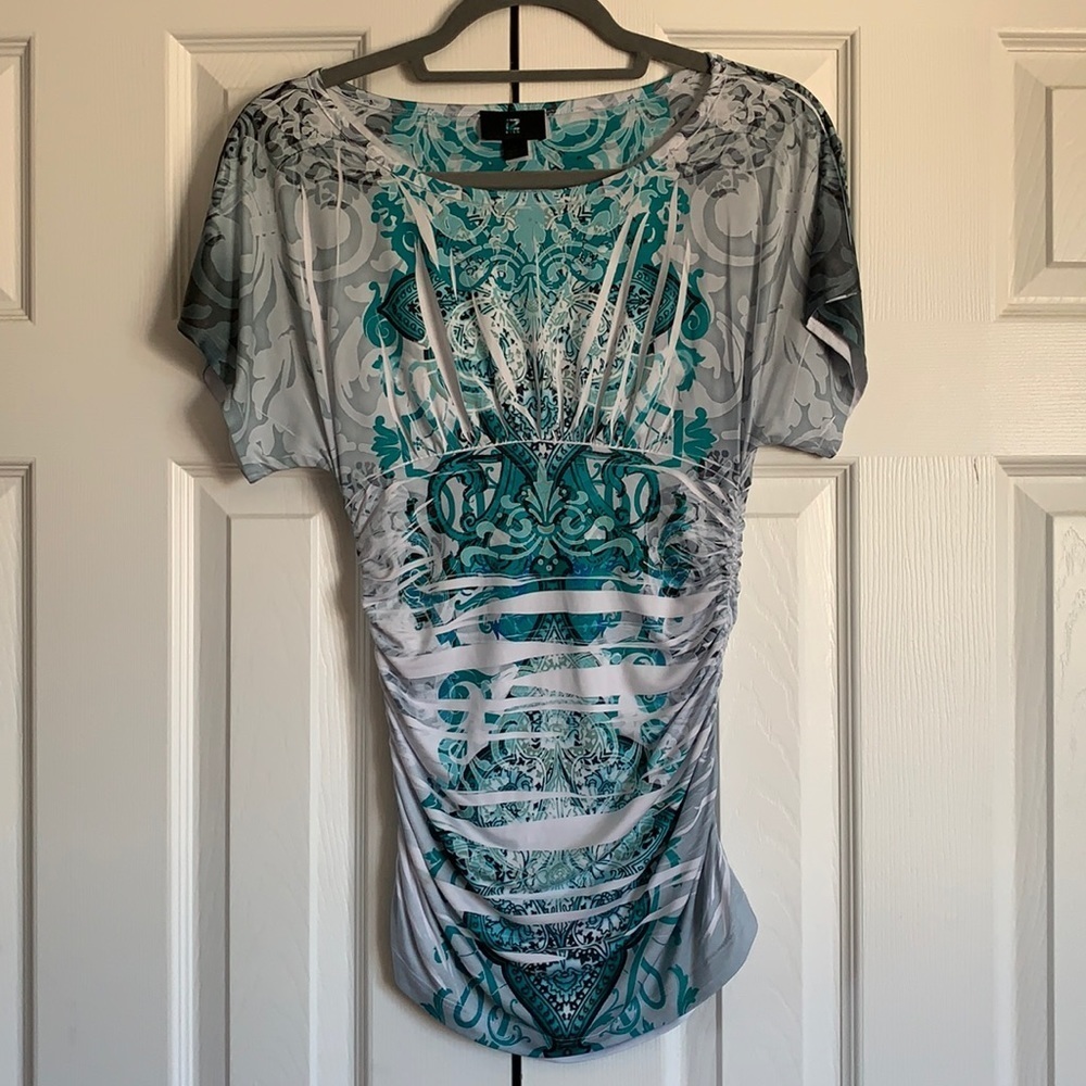 🐾 Teal Paisley Top